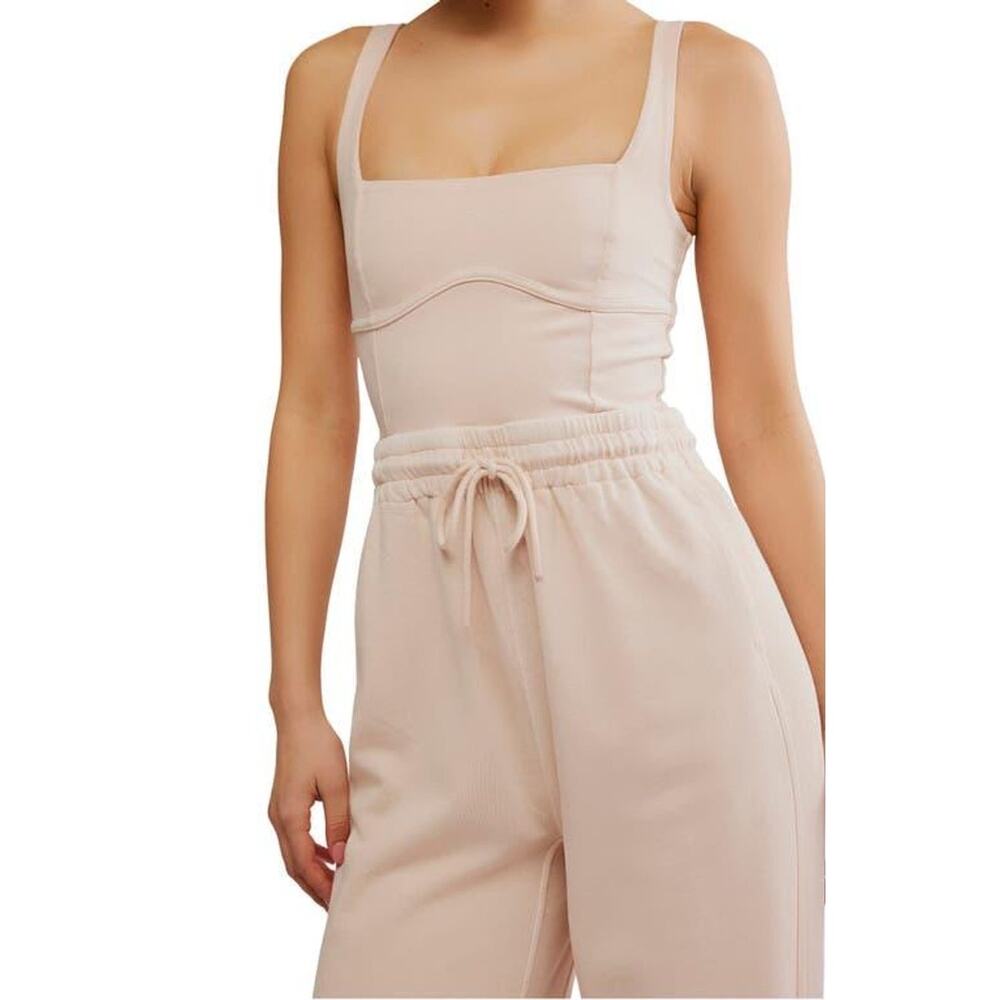 Free People Movement In Bound Athletic Romper  In Blush Pink Women’s Size Medium - Picture 2 of 14